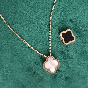 14K 클로버 목걸이 여자 데일리 행운 네잎 크로바 펜던트 체인 금목걸이