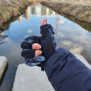 겨울 낚시장갑 지깅 방한 스파이더락 심플블랙