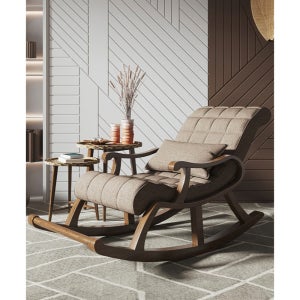 북유럽 원목 흔들 의자 안락소파 북유럽 패브릭 쇼파