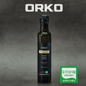 오일 유기농 아마씨유 냉압착 비정제 식물성 오메가3 홀푸드 건강식 ORKO 250ml