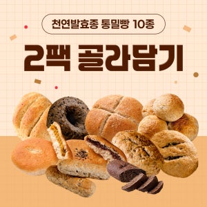 다신샵 천연발효종 통밀빵 팥빵 외 10종 2팩 / 아르토스베이커리 식빵 모닝빵