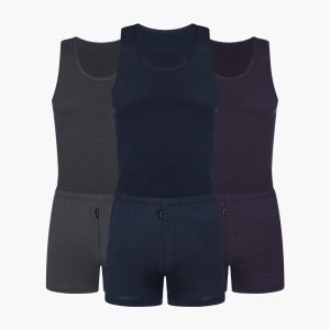 PMT819AS 폴밋 모달 남 민소매 런닝 트렁크 팬티 세트