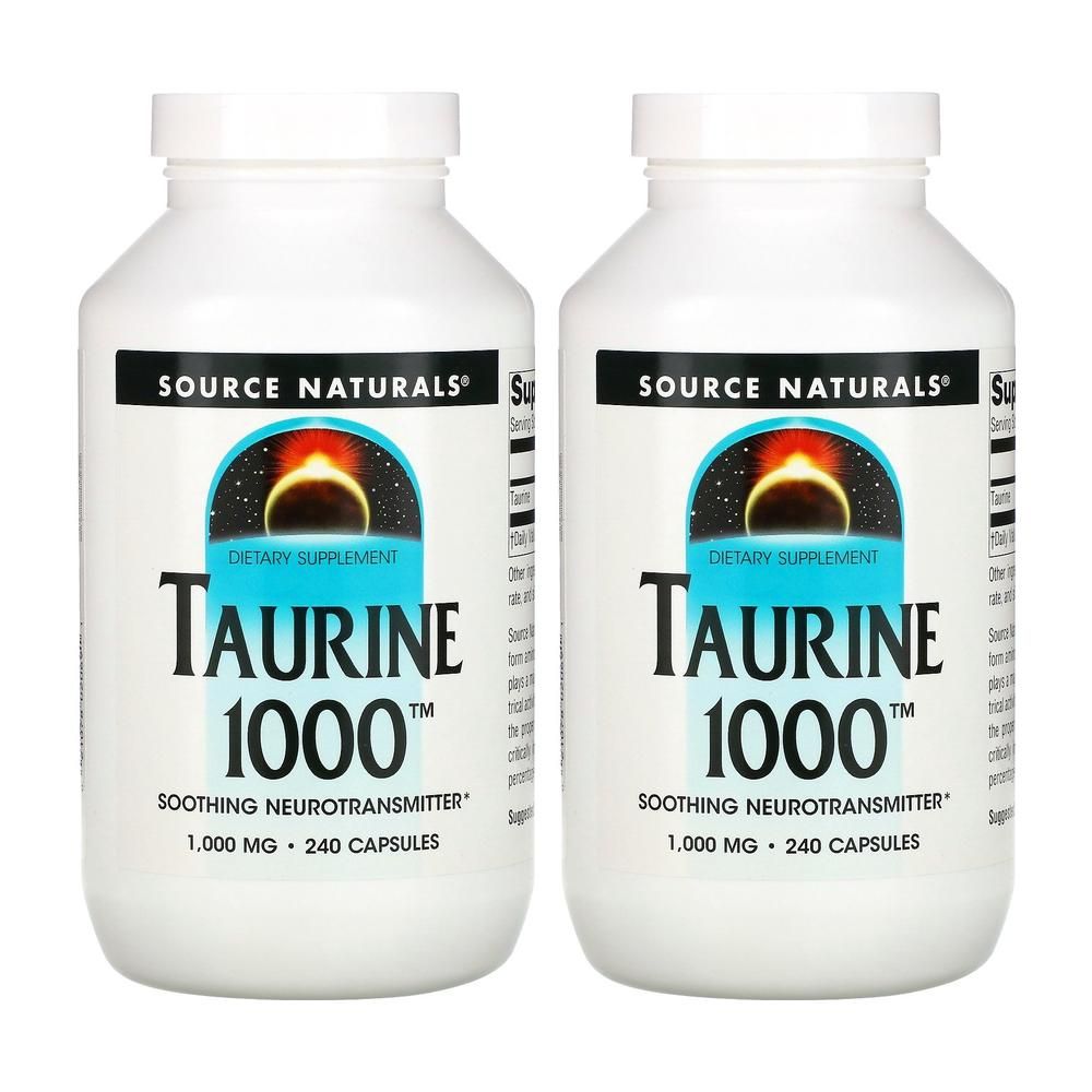 소스내추럴스 타우린 Taurine 1000mg 240캡슐 2병