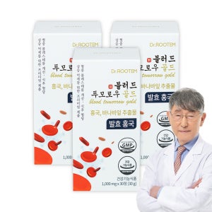 닥터루템 발효 홍국 LDL HDL 콜레스테롤 케어 모나콜린k 바나바잎 추출물 블러드 투모로우 골드 1000mg X 30정, 3박스