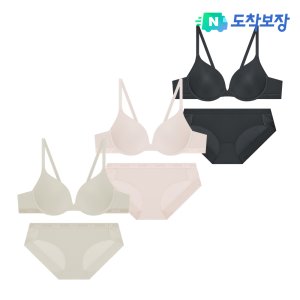 [N도착][엘르이너웨어] 페미닌 쿨 서포트 브라 팬티 세트 3Colors
