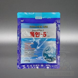 대유 올인5 500g 수용제 인산칼슘 고농도 인산가리 웃자람방지 착색 비대