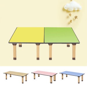 우레탄 접이식좌식책상 사각2조각 어린이집 유치원 학원 유아 어린이 책상