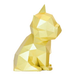 인테리어 소품 골든 프렌치 불독 종이모형키트