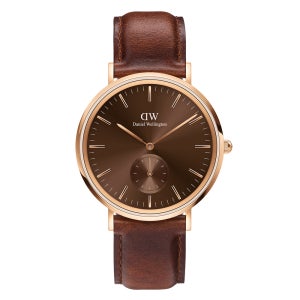 다니엘 웰링턴 CLASSIC MULTI-EYE ST MAWES AMBER 브라운 가죽시계