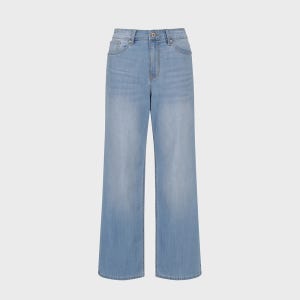 올젠 여성 쿨맥스 와이드 데님 팬츠_ZLE5DP2301LBL