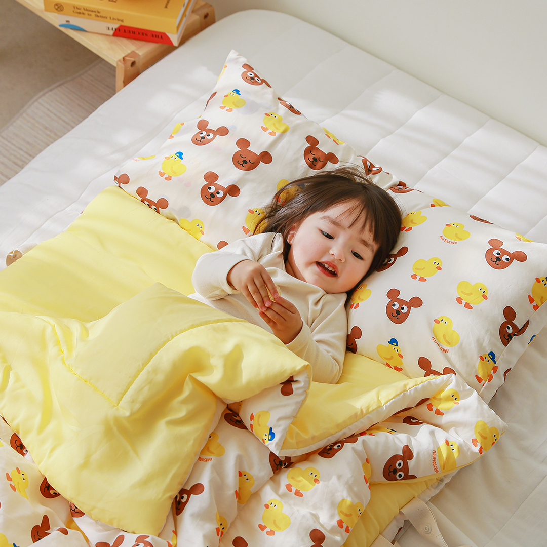 무무슈 위드프렌즈 리버시블 모달 일체형 <b>어린이</b>집 낮잠이불 패드 베개 위드베어