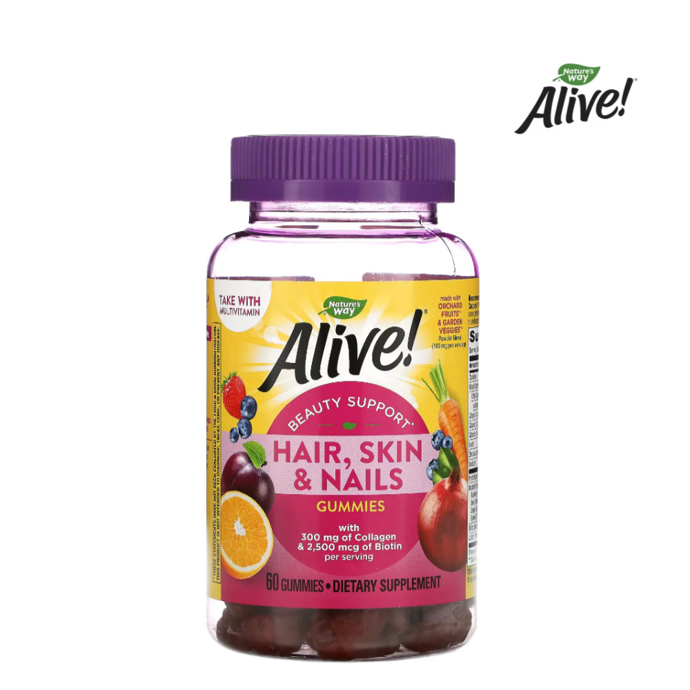 얼라이브 콜라겐 비오틴 <b>헤어 스킨 네일</b> 젤리 60구미