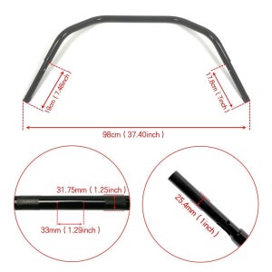 인디언 다크호스 튜닝 기러기 핸들바 1.5인치 두께 갈매기 핸들바 블랙