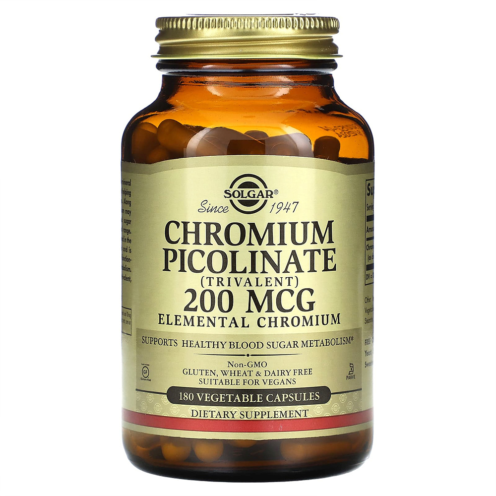 솔가 <b>크로뮴 피콜리네이트 200mcg</b> 180베지캡슐 Chromium