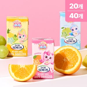 돈시몬 캐치 티니핑 100% NFC 착즙주스 125ml 20팩 오렌지 사과 파인애플포도