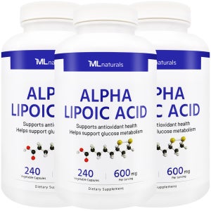 [미국배송] 마이라이프 내추럴스 알파 리포산 600mg 240캡슐, 3개