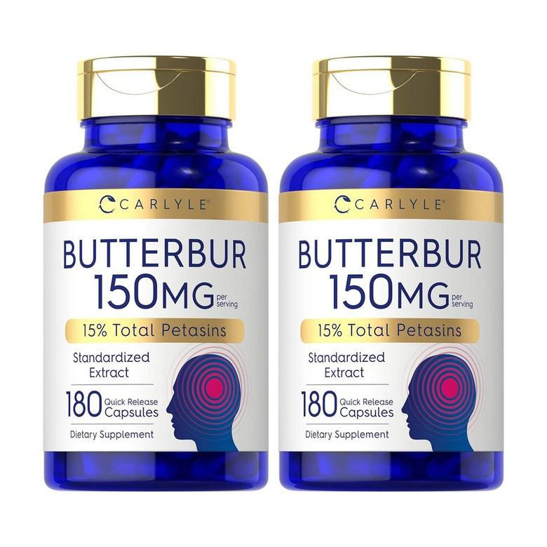 Carlyle 칼라일 버터버 150mg 머위 추출물 180 캡슐 2팩