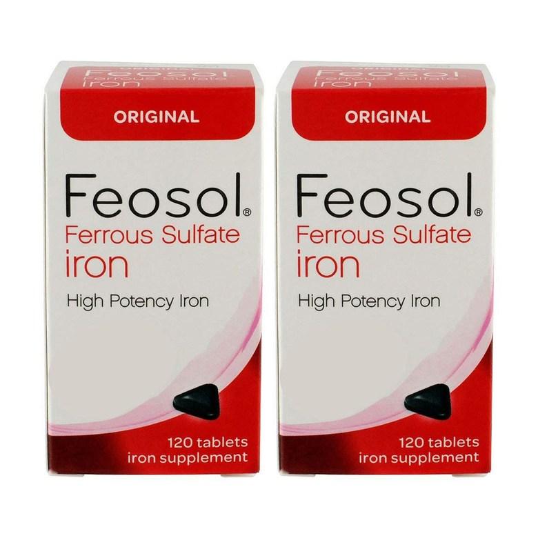 Feosol 페오솔 하이 포텐시 아이언 철분제 120정 2팩