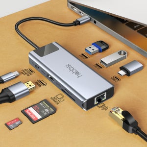햅시 2세대 USB C타입 8in1 멀티허브 100W PD Type C 맥북 덱스 미러링