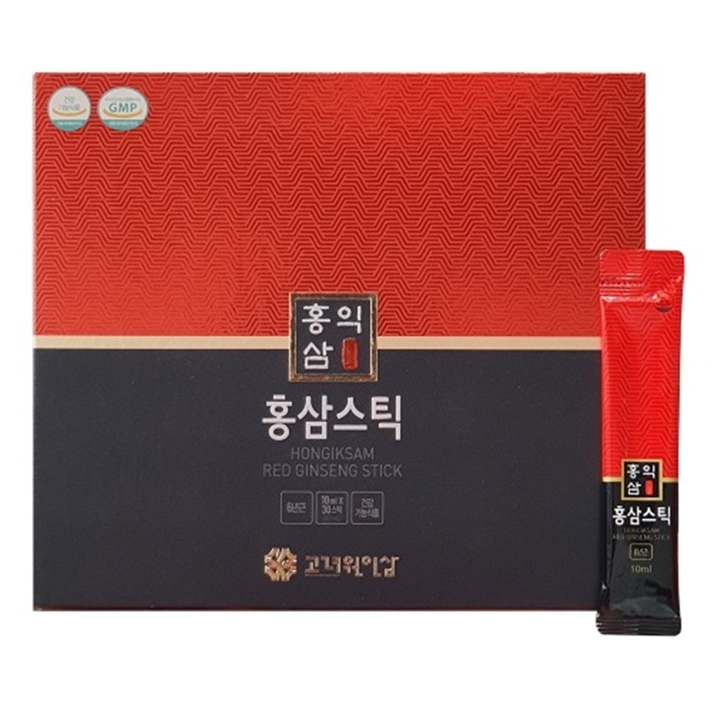 <b>고려원인삼</b> 홍익삼 <b>홍삼</b>스틱 6년근 <b>홍삼</b>농축액 20% 10ml x 30스틱