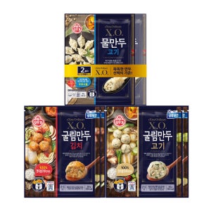 오뚜기 X.O. 굴림만두고기+굴림만두김치+물만두 2개씩 총 6개