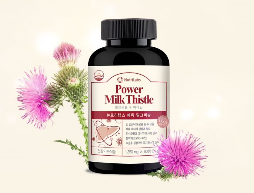 <b>뉴트리</b>랩스 파워 밀크씨슬 1,350mg x 60정 2개월분 간영양제 간해독제 간<b>보호</b>제