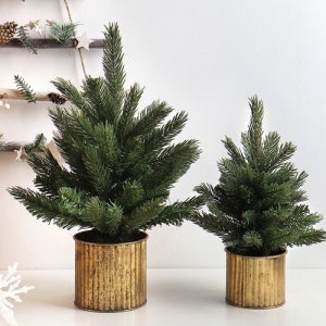 크리스마스 미니 깡통 트리 2type