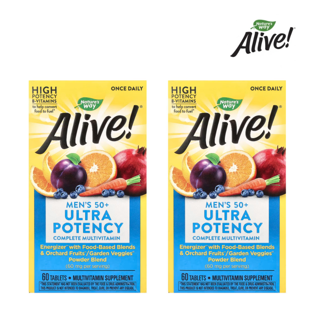 <b>얼라이브</b> 원스데일리 포<b>맨 50</b>플러스 실버 종합비타민 60정 2개