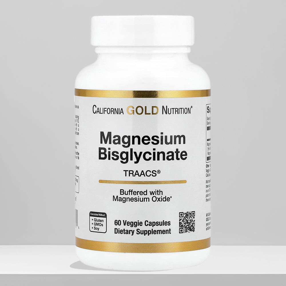 캘리포니아 골드 뉴트리션 <b>마그네슘</b> 비스<b>글리시네이트 킬레이트 200mg</b> 60정, 1개