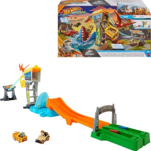 핫휠 Hot Wheels 2024 레이서버스 쥬라기월드 블루 랩터 러시 트랙 플레이세트