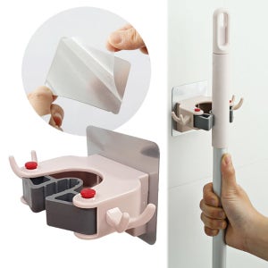 1구 청소도구걸이 부착형 봉자루 보관걸이