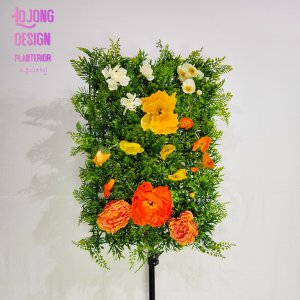 로종디자인 셀프시공 플라워월 FF02 작약꽃 카페인테리어 포토존 꽃벽 조화