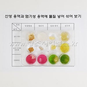 산성 용액과 염기성 용액에 물질 넣어 섞어 보기 (4인용) (5학년 2학기) -학교외주문불가증빙요청