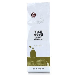 히코코 헤즐넛향 원두 커피 200g 아로마 밸브 부착 홈카페 커피