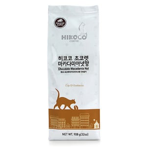 히코코 초코렛 마카다미아넛향 원두 커피 908g 아로마 밸브 부착 홈카페 커피