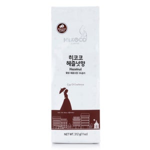 히코코 헤즐넛향 원두 커피 312g 아로마 밸브 부착 홈카페 커피