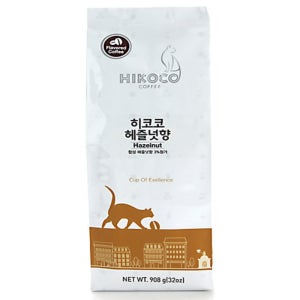 히코코 헤즐넛향 원두 커피 908g 아로마 밸브 부착 홈카페 커피