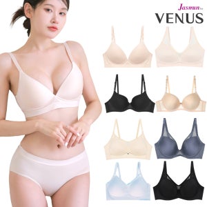 비너스 외 노와이어 브라 빅사이즈 편한 심리스 브래지어 1+1 여성 메쉬 인견 속옷