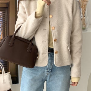 부클 금장 뽀글퍼 자켓 3color