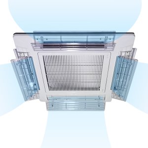 4개 1세트 투명 시스템 천장형 에어컨 바람막이 윈드바이저 가림막 가드 날개