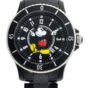 ANOTHER HEAVEN 어나더 헤이븐 Disney Mickey 미키 손목 시계 빈티지 복각 모델 J12 (Black)