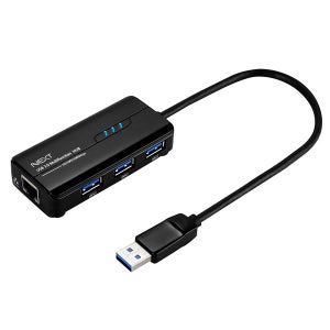 USB3.0 3포트허브 + RJ-45 LAN포트 콤보 NEXT-UH303LAN