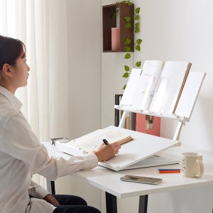 위너 눈높이 2단 독서대 높이 각도 조절 거북목 방지 60cm 화이트