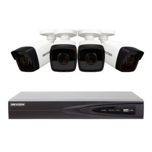 하이크비전 IP CCTV4채널 500만화소 자가설치세트 500만 IP카메라4대 + 2테라 장착한 NVR 1대 + 10m UTP케이블 4개로 구성됨 추가옵션선택가능