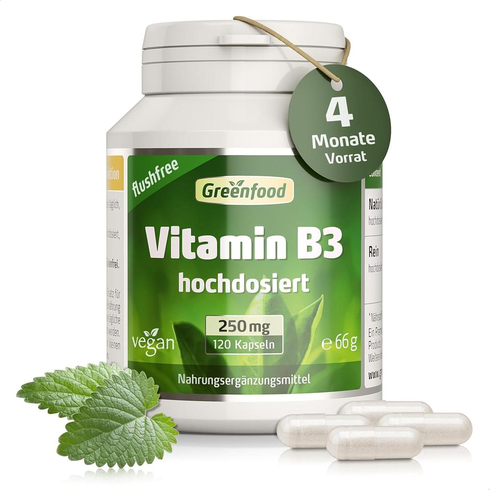 독일 <b>그린푸드</b> <b>Greenfood Vitamin</b> B3 <b>비타민</b>B3 250 mg 120정