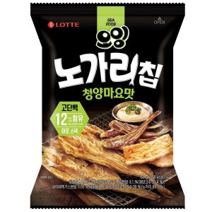 롯데제과 오잉 노가리칩 청양마요맛 60g 3개