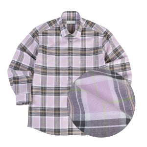 맨하탄 코튼 린넨 멀티체크 셔츠