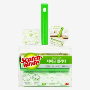 테이프클리너 대형 핸들 본체+리필 2개입 세트 돌돌이 밀대 먼지 머리카락 찍찍이