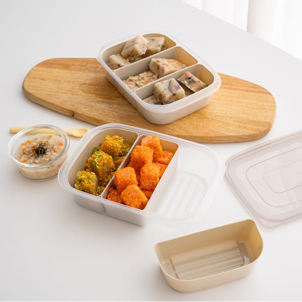 제오닉 이유식 큐브 보관통 보관용기 3칸 반찬통 1500ml 4개입