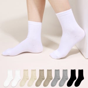 두발로 여성용 국산 에센셜 프리미엄 무지 중목 양말 10켤레